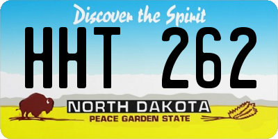 ND license plate HHT262