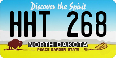 ND license plate HHT268