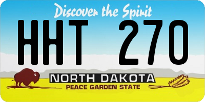 ND license plate HHT270