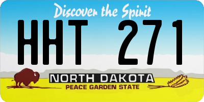 ND license plate HHT271