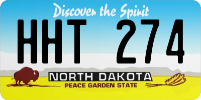 ND license plate HHT274