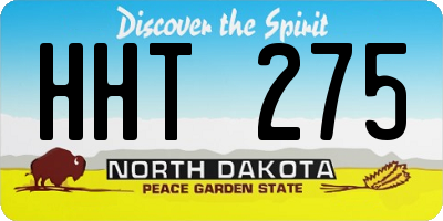 ND license plate HHT275