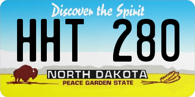 ND license plate HHT280