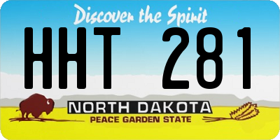 ND license plate HHT281