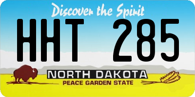 ND license plate HHT285