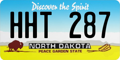 ND license plate HHT287