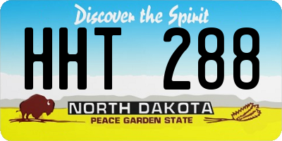 ND license plate HHT288