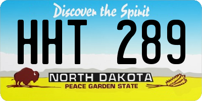 ND license plate HHT289