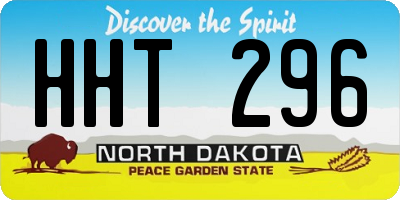 ND license plate HHT296