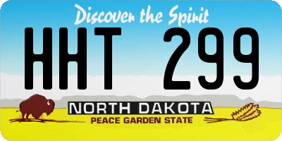 ND license plate HHT299