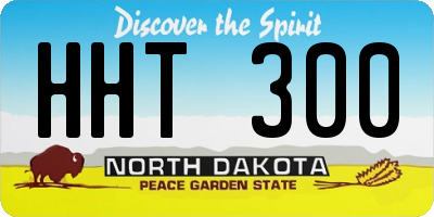 ND license plate HHT300