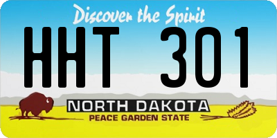 ND license plate HHT301