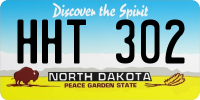 ND license plate HHT302