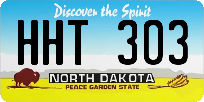 ND license plate HHT303