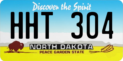 ND license plate HHT304