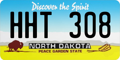 ND license plate HHT308