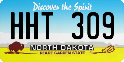 ND license plate HHT309