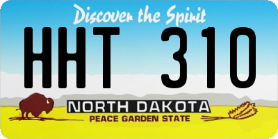 ND license plate HHT310