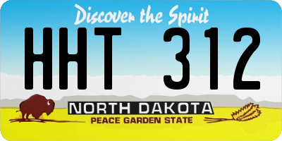 ND license plate HHT312