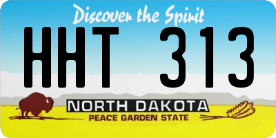 ND license plate HHT313