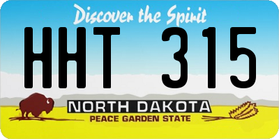 ND license plate HHT315