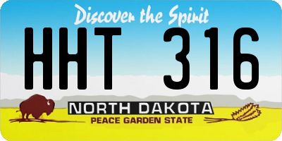 ND license plate HHT316