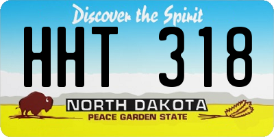 ND license plate HHT318