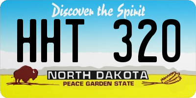 ND license plate HHT320
