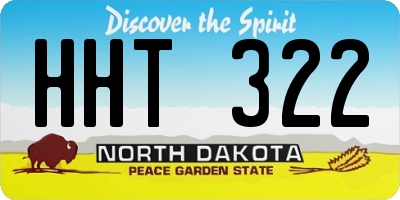 ND license plate HHT322
