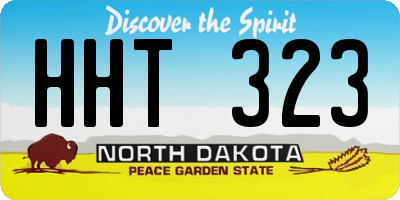 ND license plate HHT323