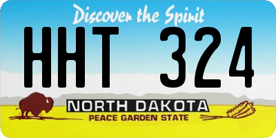 ND license plate HHT324
