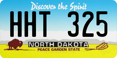 ND license plate HHT325