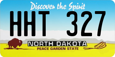 ND license plate HHT327