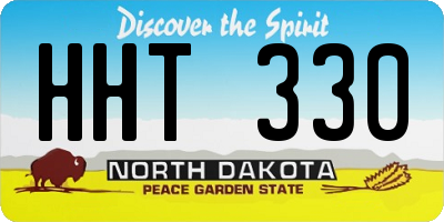 ND license plate HHT330