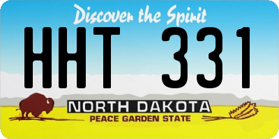 ND license plate HHT331