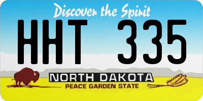 ND license plate HHT335