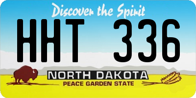 ND license plate HHT336