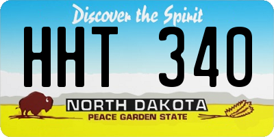 ND license plate HHT340