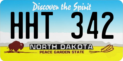 ND license plate HHT342