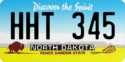 ND license plate HHT345