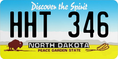 ND license plate HHT346