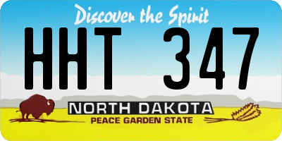 ND license plate HHT347