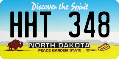 ND license plate HHT348