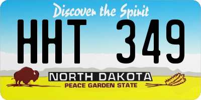 ND license plate HHT349