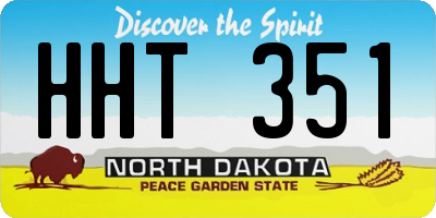 ND license plate HHT351