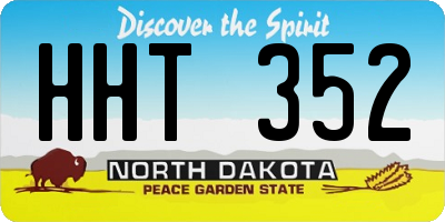 ND license plate HHT352