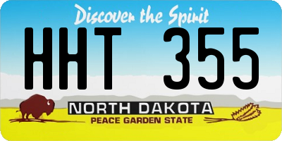 ND license plate HHT355