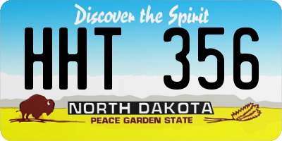 ND license plate HHT356
