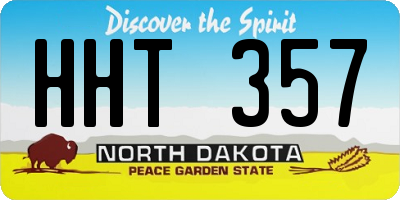 ND license plate HHT357
