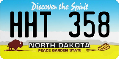 ND license plate HHT358